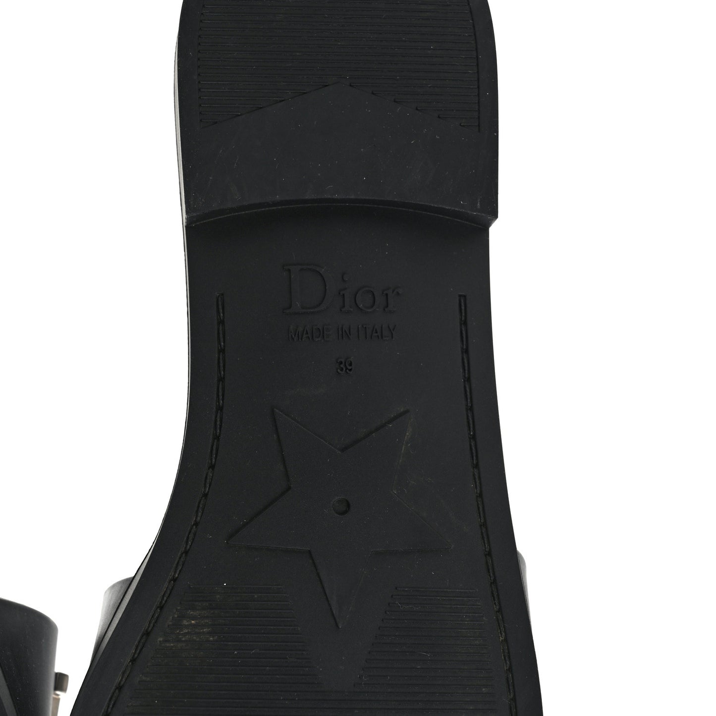 Calfskin Dio(r)evolution 10mm Slide Sandals 39 Black