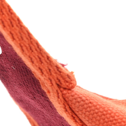 Hermes Canvas Small Bride-A-Brac Pouch Orange Burgundy 7 of 8