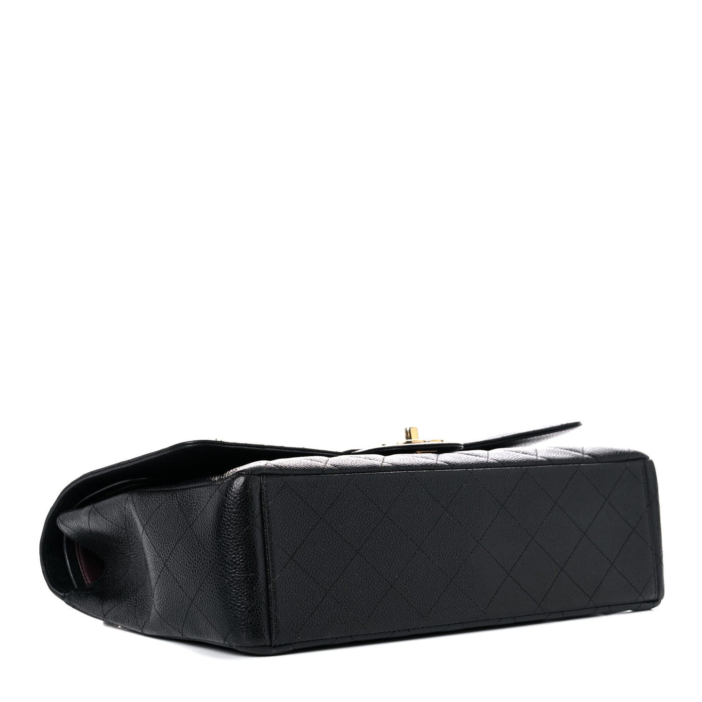 Caviar Quilted Maxi Double Flap Black