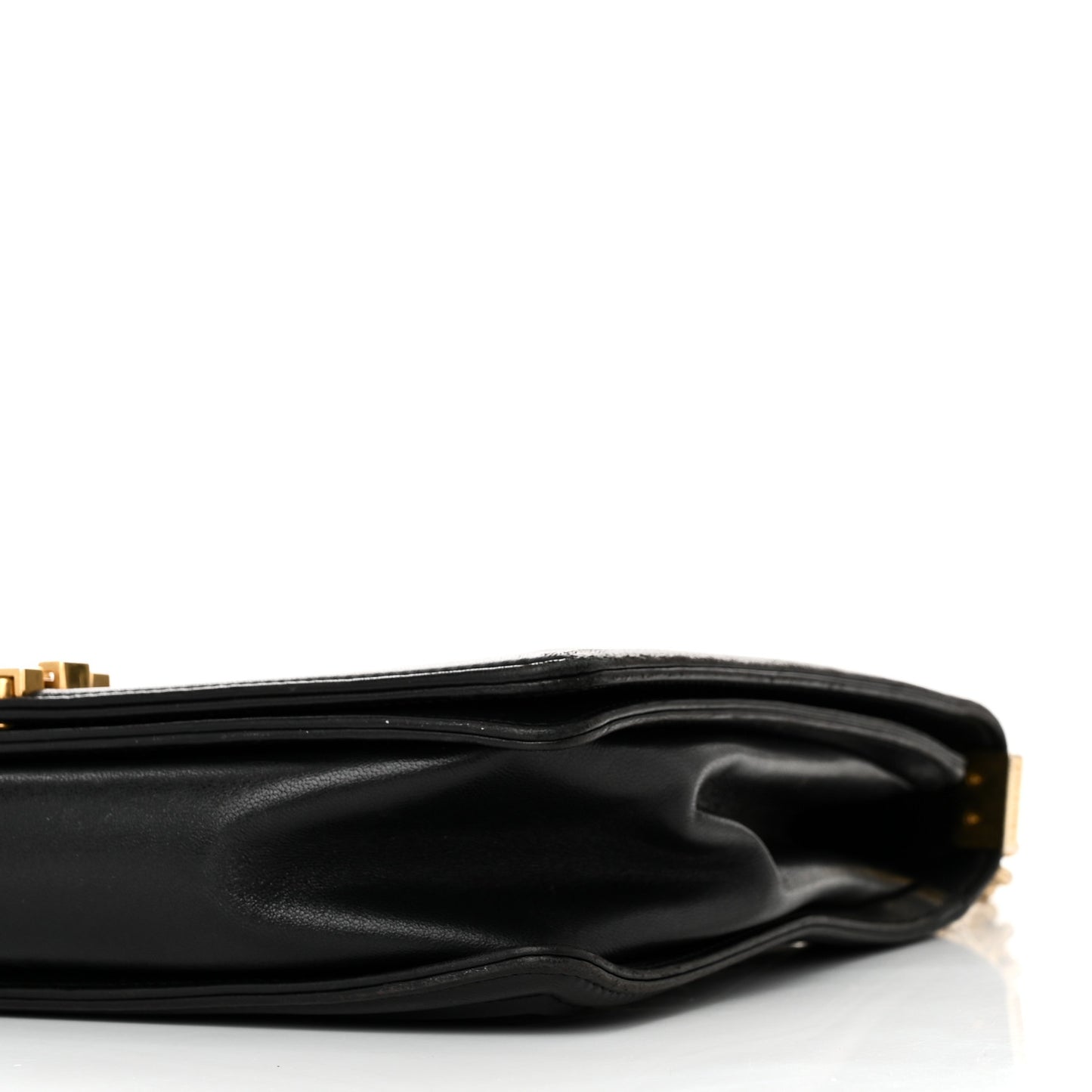 Lambskin Quilted Large Boy Flap Black