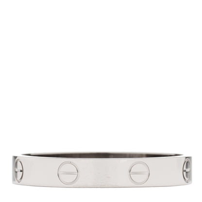 Cartier 18K White Gold 3.5mm LOVE Wedding Band Ring 64- 10.75 3 of 4