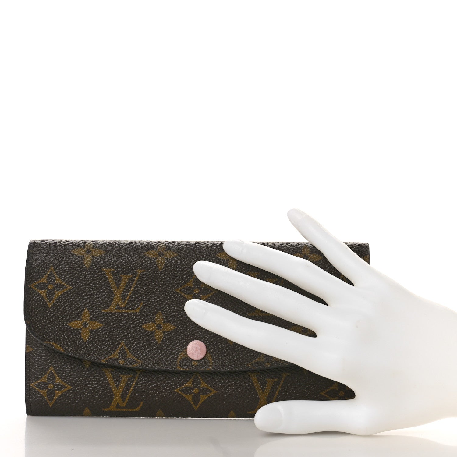 Louis Vuitton Monogram Emilie Wallet Rose Ballerine 2 of 9