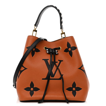 Louis Vuitton Empreinte Monogram Giant Crafty Neonoe MM Caramel Black 3 of 11