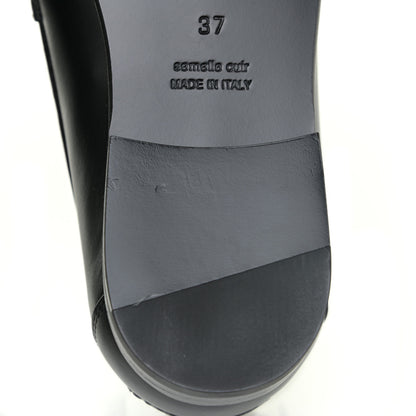 Hermes Calfskin Womens Destin Loafers 37 Black 8 of 16
