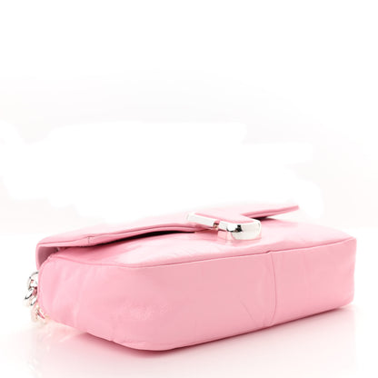 Marc Jacobs Shiny Crinkled Calfskin Mini J Pillow Bag Pink 4 of 11