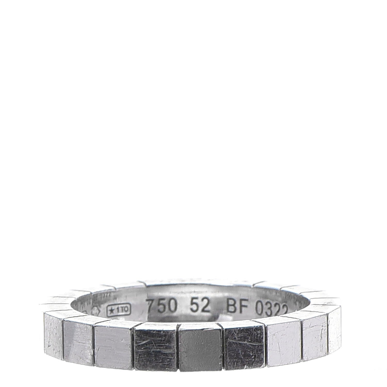 Cartier 18K White Gold Lanieres Ring 52 6 3 of 4