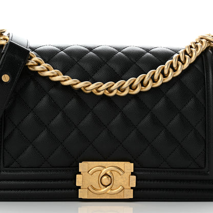 Chanel Caviar Quilted Medium Boy Flap Black 8 of 11