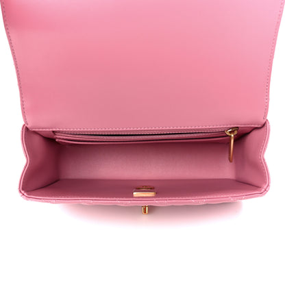 Chanel Lambskin Quilted Mini Strass On Top Flap Pink 5 of 11