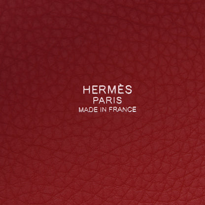 Hermes Taurillon Clemence Picotin Lock 18 PM Rouge Garance 6 of 14