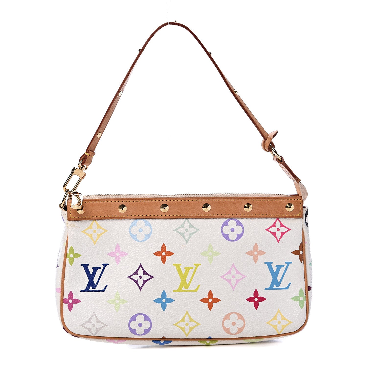 Louis Vuitton Monogram Multicolor Pochette Accessories White 1 of 10