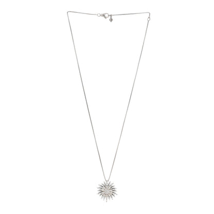 David Yurman Sterling Silver Diamond Medium Starburst Pendant Necklace 2 of 4