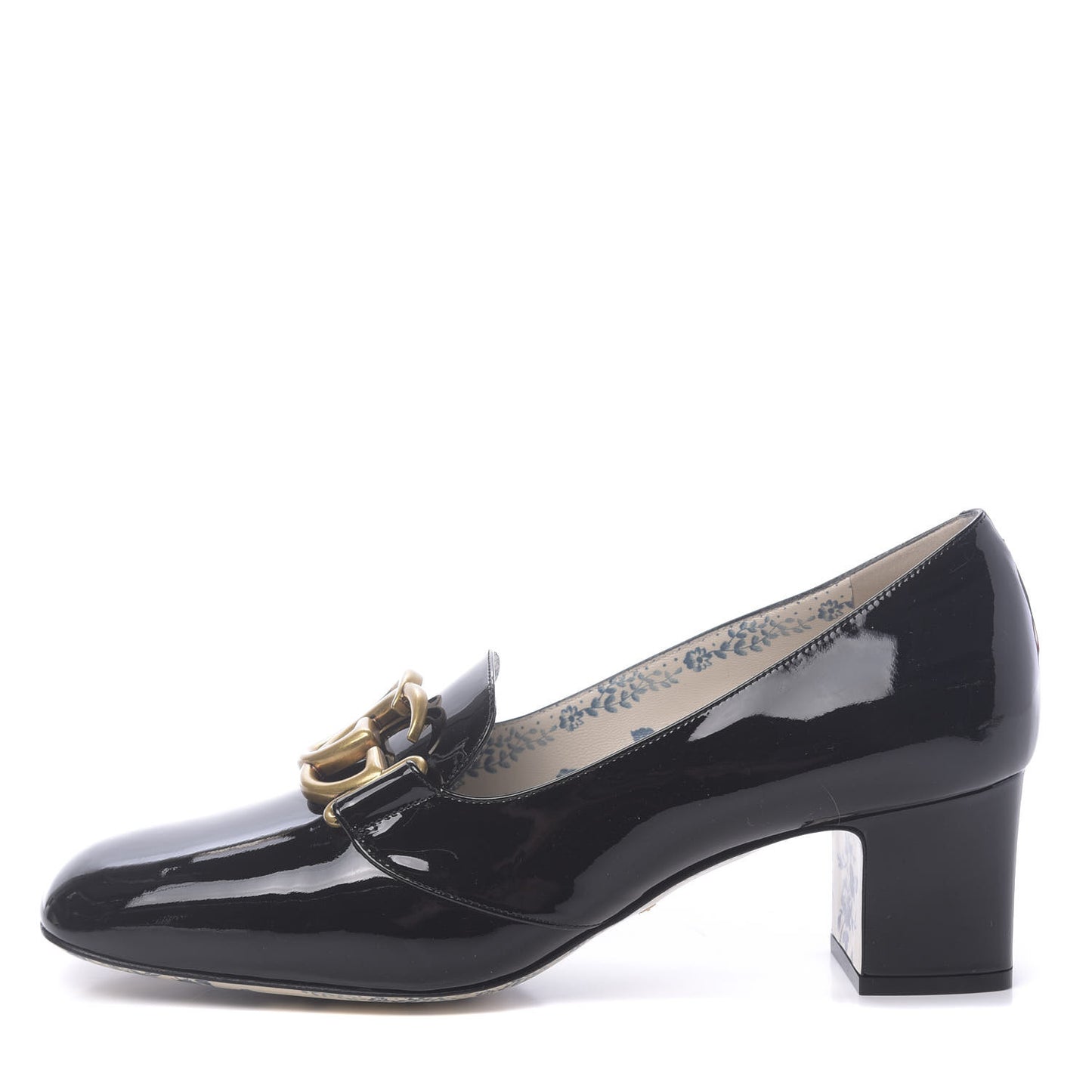 Vernice GG Victoire 55mm Loafer Pumps 41 Black