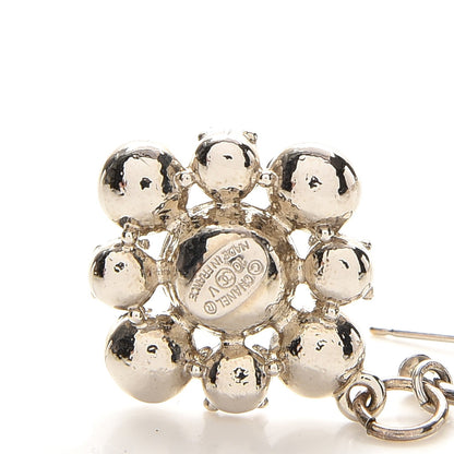 Chanel Crystal CC Dangle Earrings Silver 4 of 4