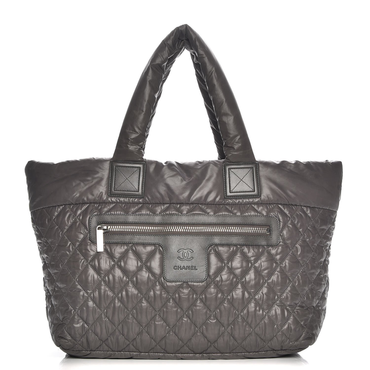 Chanel Nylon Quilted Large Coco Cocoon Tote Grey 1 of 7