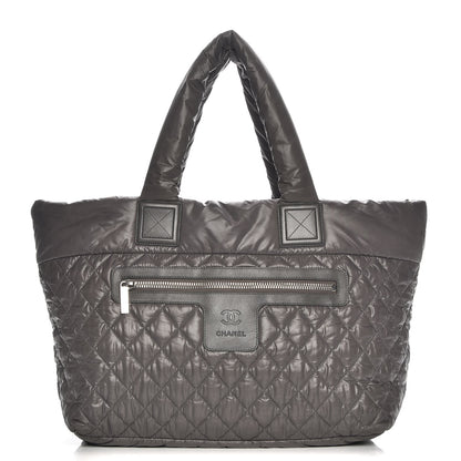 Chanel Nylon Quilted Large Coco Cocoon Tote Grey 1 of 7