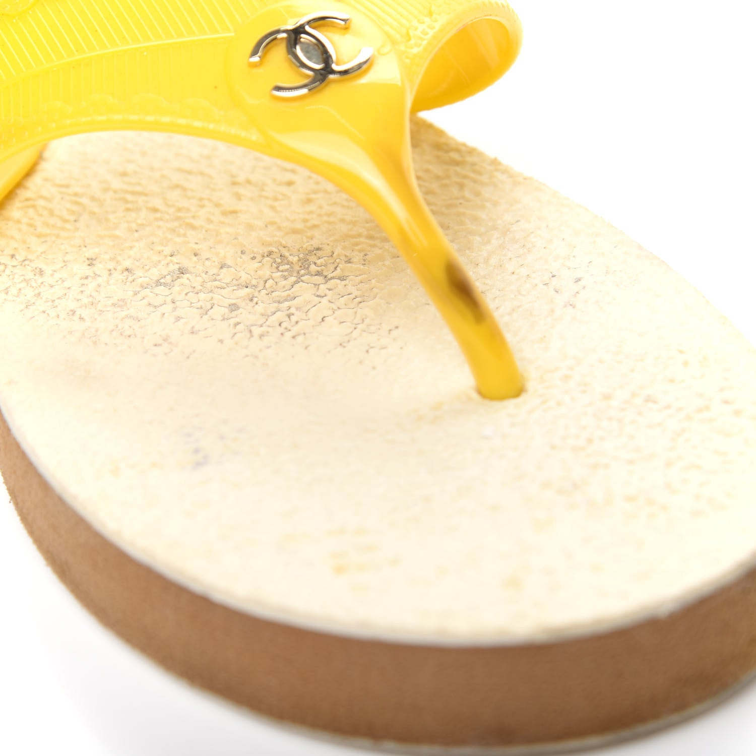 Chanel Jelly CC Thong Sandals 40 Yellow 11 of 13