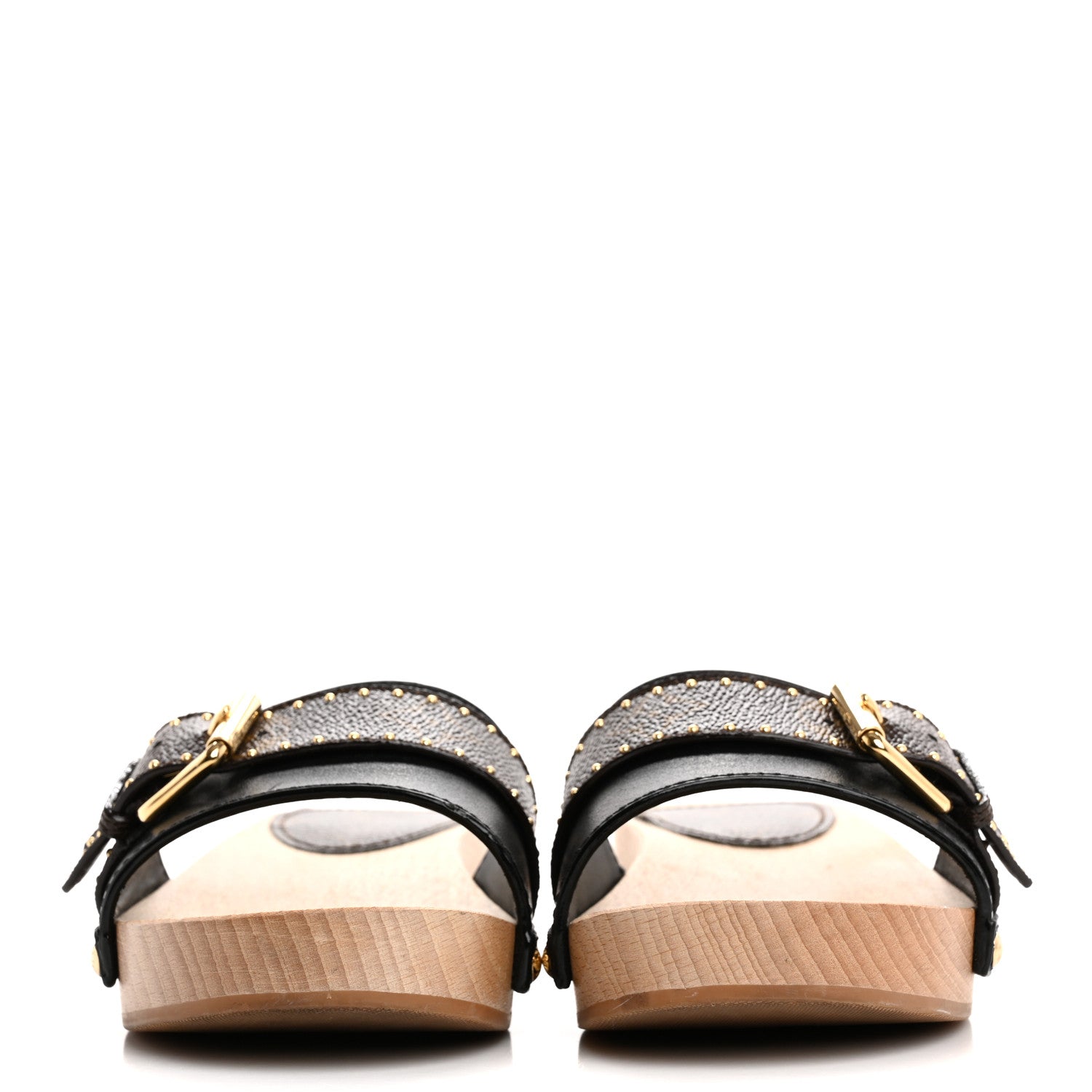 Louis Vuitton Calfskin Monogram Cottage Mules 37 Black 3 of 10