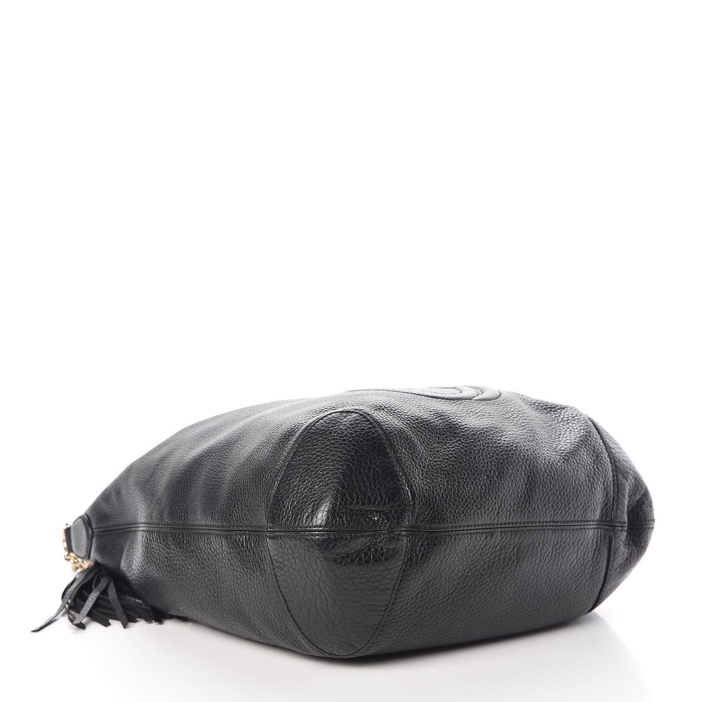 Pebbled Calfskin Medium Soho Chain Hobo Black