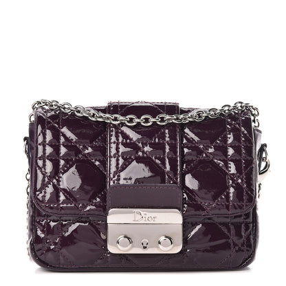 Christian Dior Patent Cannage Mini New Lock Purple 1 of 11