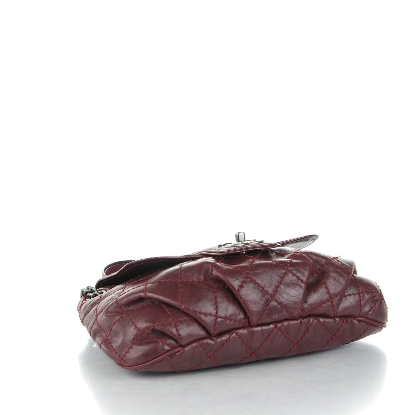 Caviar Aged Calfskin Medium Bubble Graphic Messenger Bag Dark Red