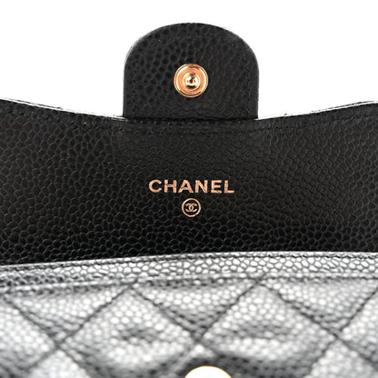 Chanel Caviar Quilted Flap Card Holder Wallet Black 6 of 10