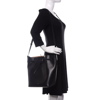 Mansur Gavriel Vegetable Tanned Calfskin Bucket Bag Black Ballerina 2 of 19