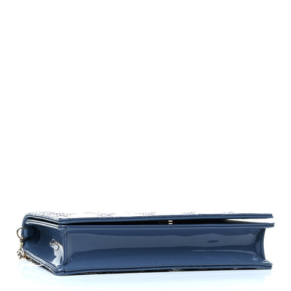 Christian Dior Patent Cannage Lady Dior Convertible Clutch Blue 4 of 5