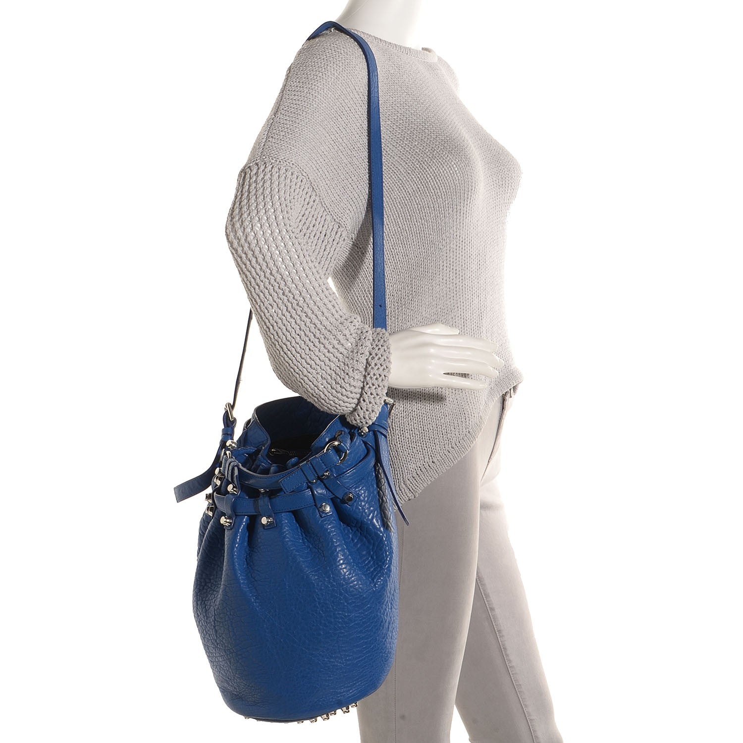 Alexander Wang Pebbled Lambskin Diego Royal Blue 2 of 6
