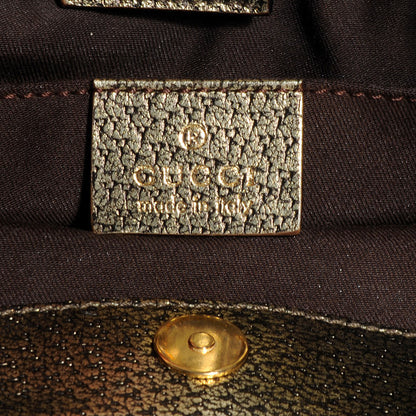 Gucci Monogram Bamboo Chain Shoulder Bag Metallic 6 of 7