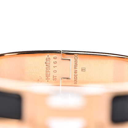 Hermes Enamel Narrow Clic Clac H Bracelet PM Black 4 of 5