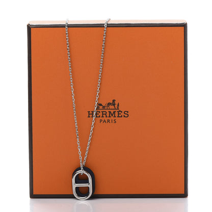 Hermes Swift O'Maillon Pendant Necklace Bleu Nuit 8 of 8
