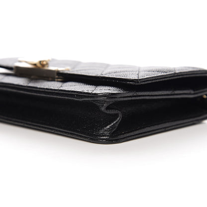 Chanel Caviar Quilted Golden Class Wallet On Chain WOC Black 9 of 11