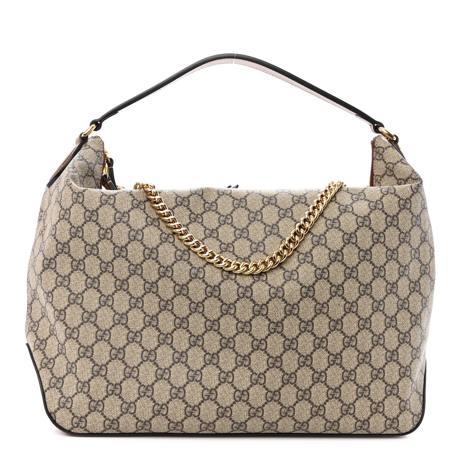 Gucci GG Supreme Monogram Large Linea A Hobo Light Brown 1 of 9