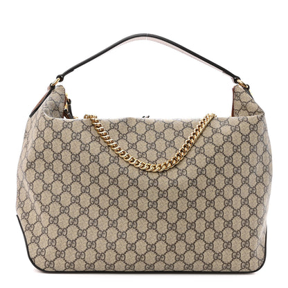 Gucci GG Supreme Monogram Large Linea A Hobo Light Brown 1 of 9