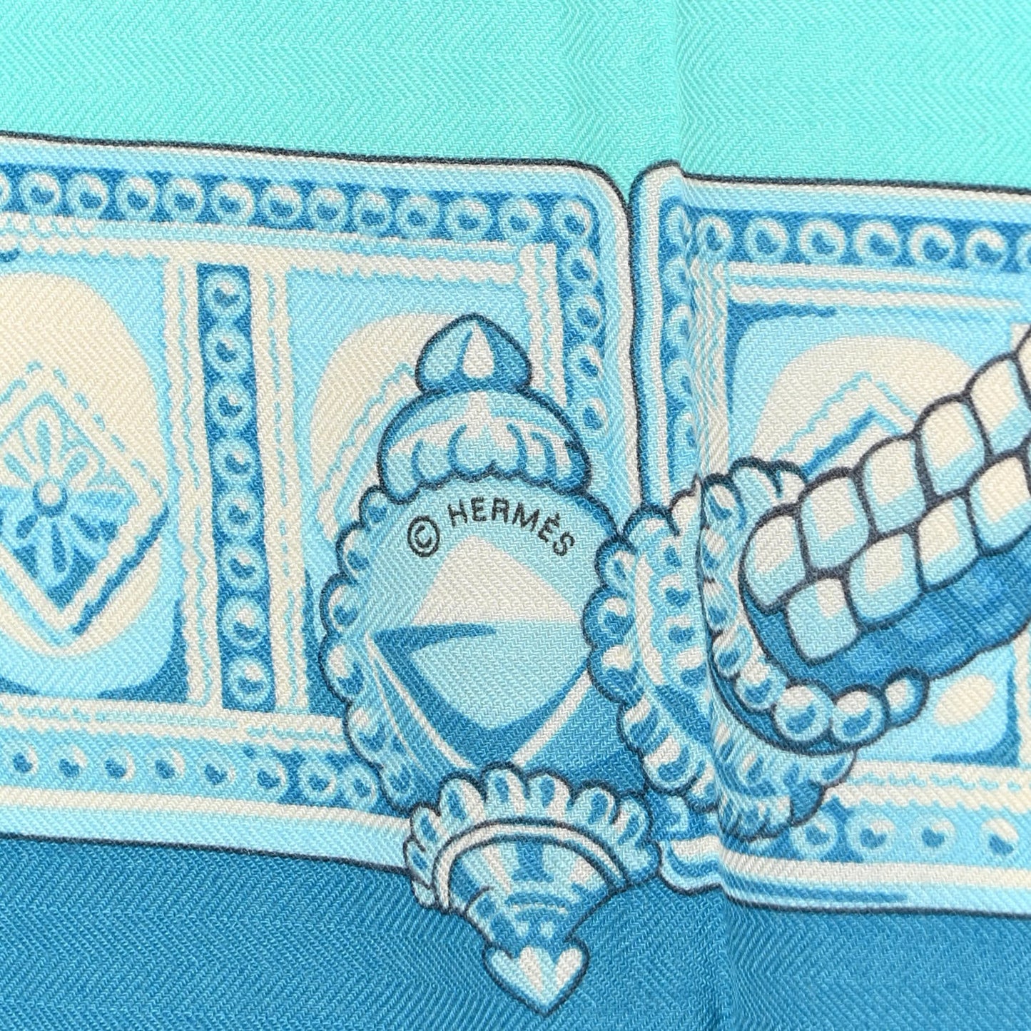 Cashmere Silk Ceintures et Liens Shawl 140 Aqua Violet Turquoise