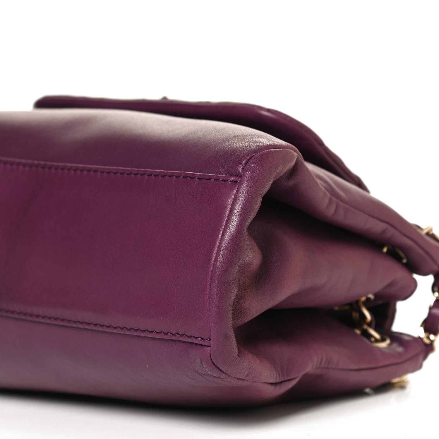 Chanel Lambskin Quilted Accordion Mademoiselle Flap Purple 10 of 10