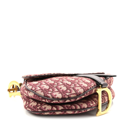 Christian Dior Oblique Saddle Bag Burgundy 4 of 9