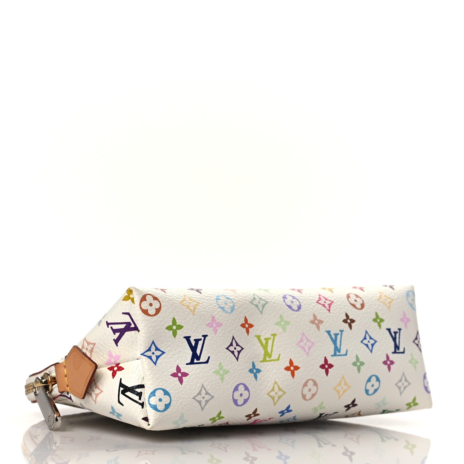 Louis Vuitton Monogram Multicolor Cosmetic Pouch White Litchi 4 of 9