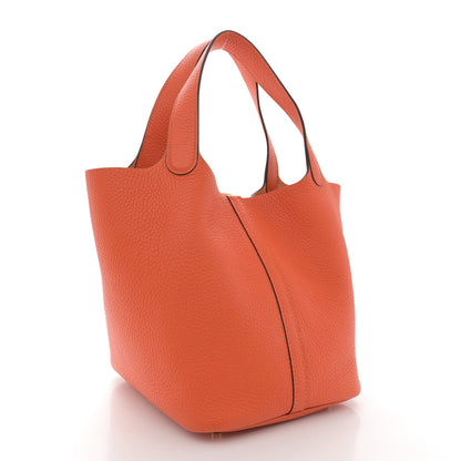 Hermes Taurillon Clemence Picotin Lock 22 MM Feu 3 of 11