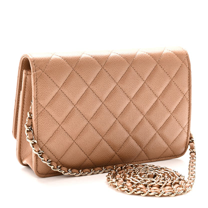 Chanel Caviar Quilted Multi Chain Wallet On Chain WOC Beige 3 of 11