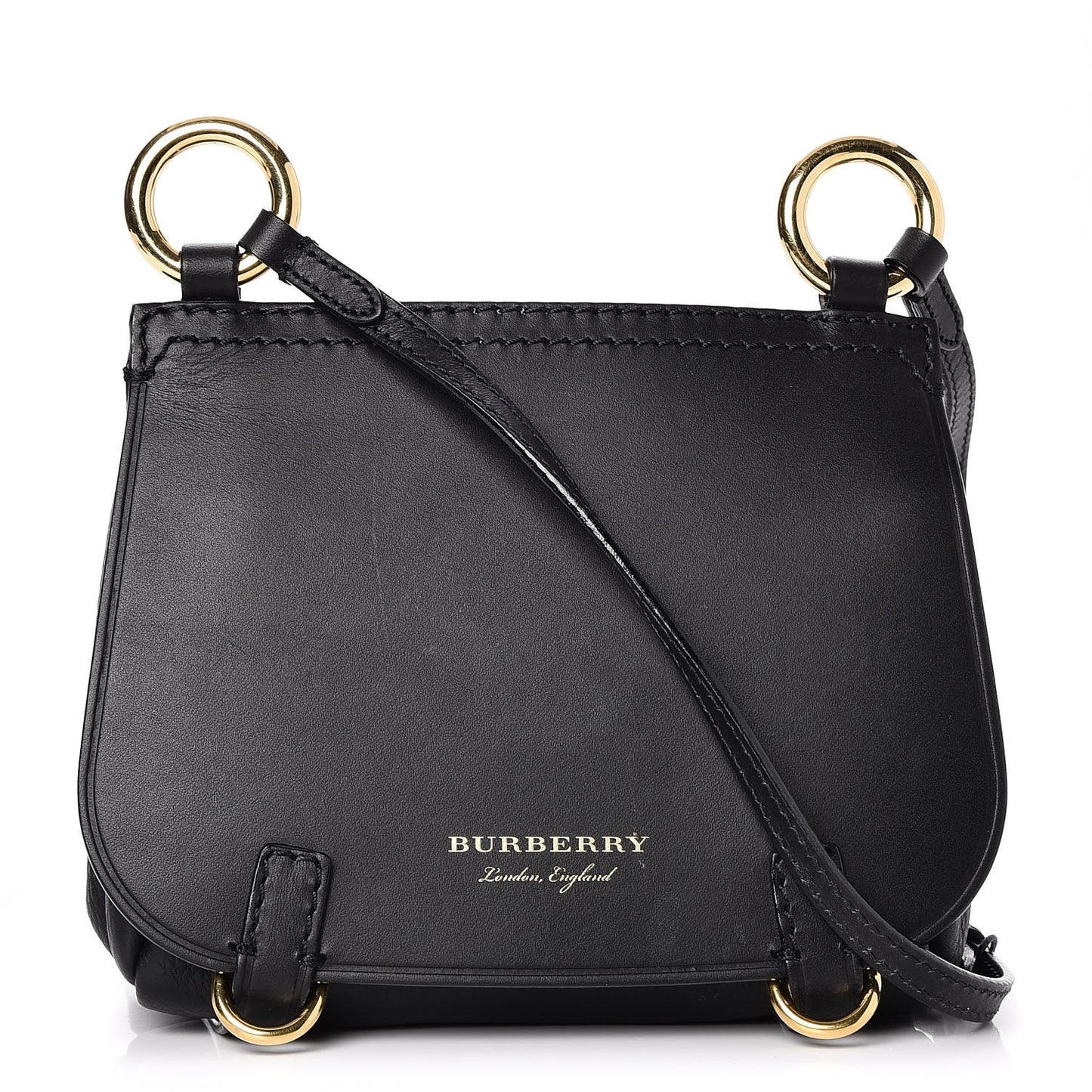 Calfskin Baby Bridle Saddle Bag Black