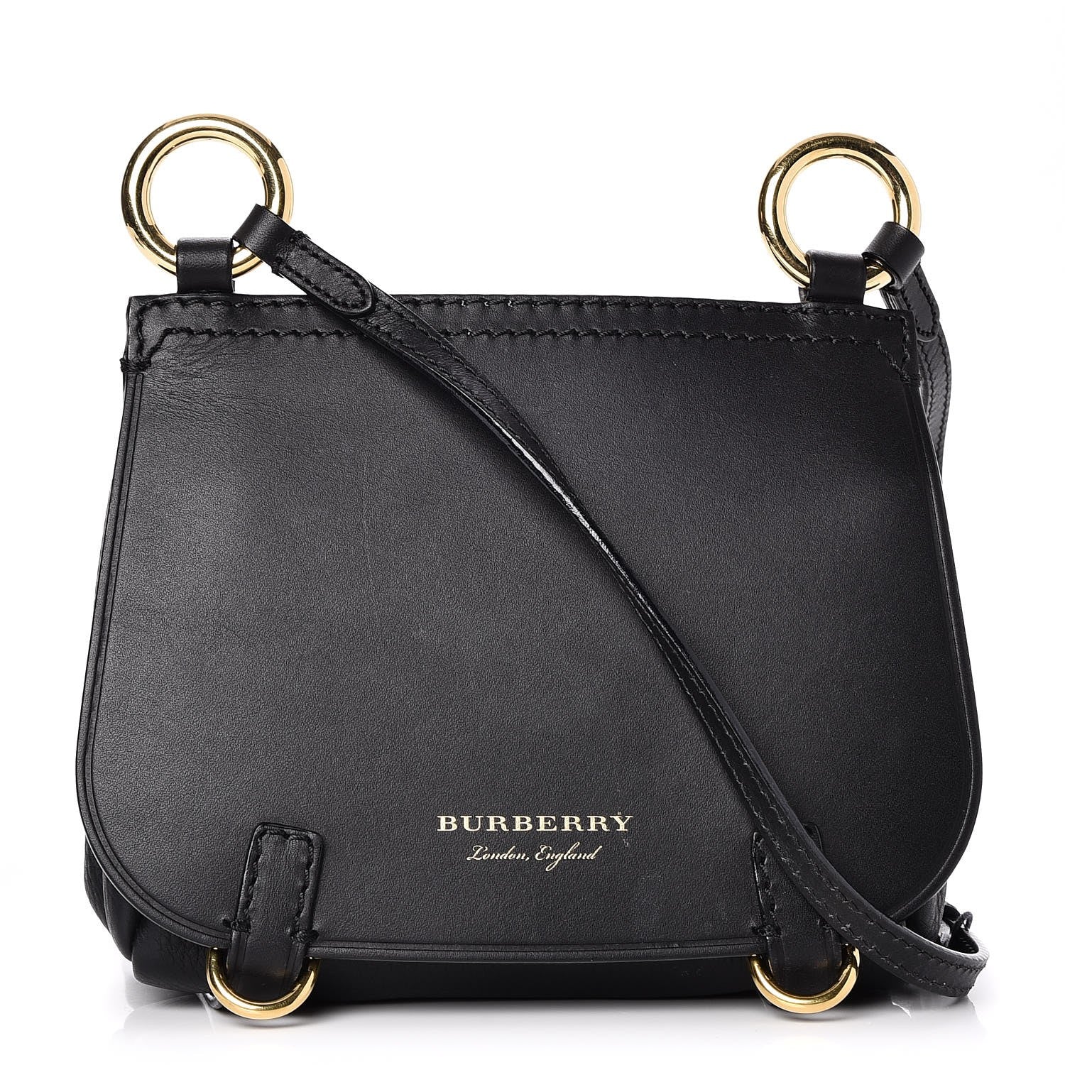 Burberry Calfskin Baby Bridle Saddle Bag Black 1 of 7