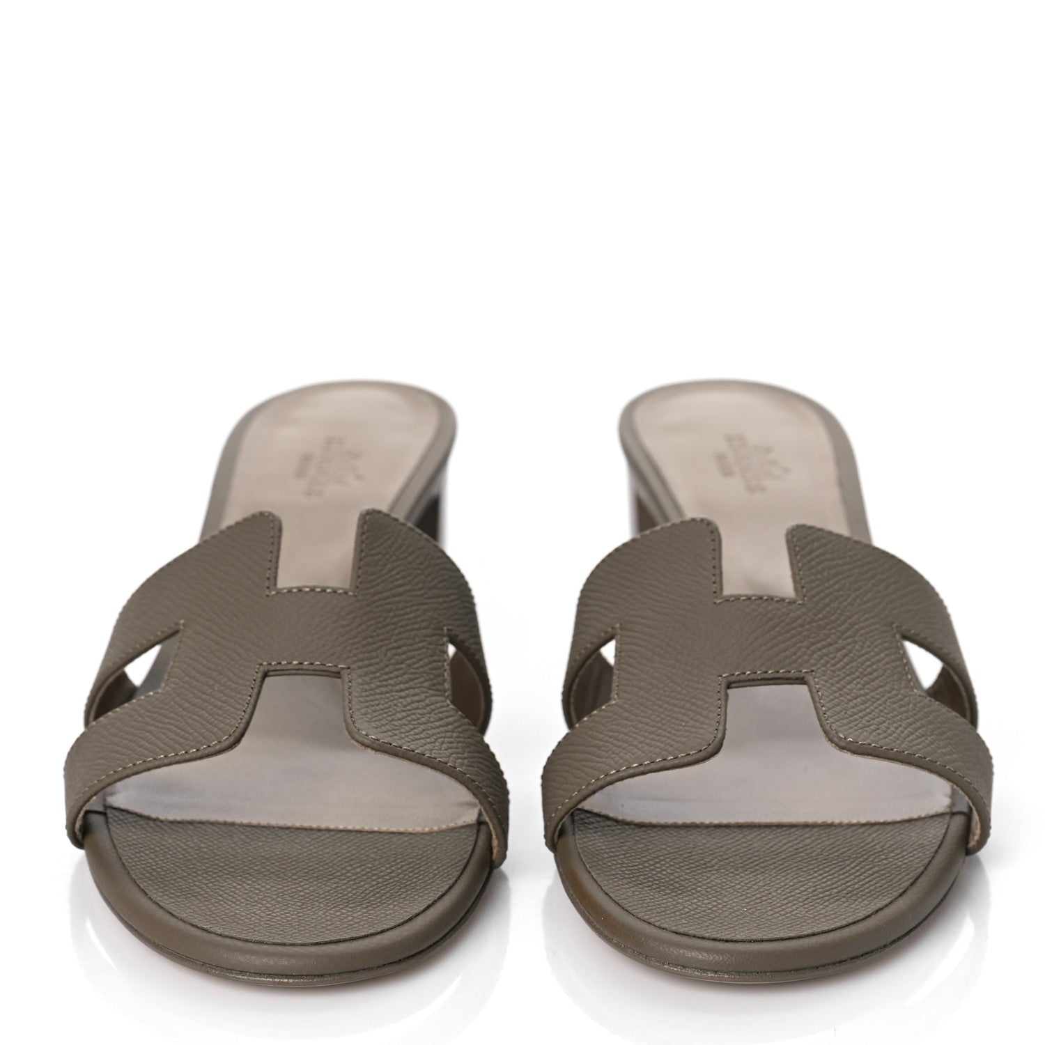 Hermes Epsom Oasis Sandals 40.5 Etoupe 2 of 12