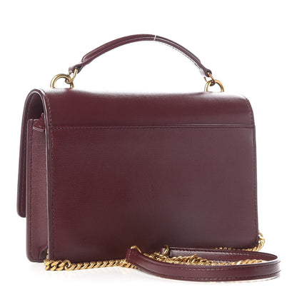 Saint Laurent Calfskin Monogram Sunset Chain Wallet New Red 3 of 9