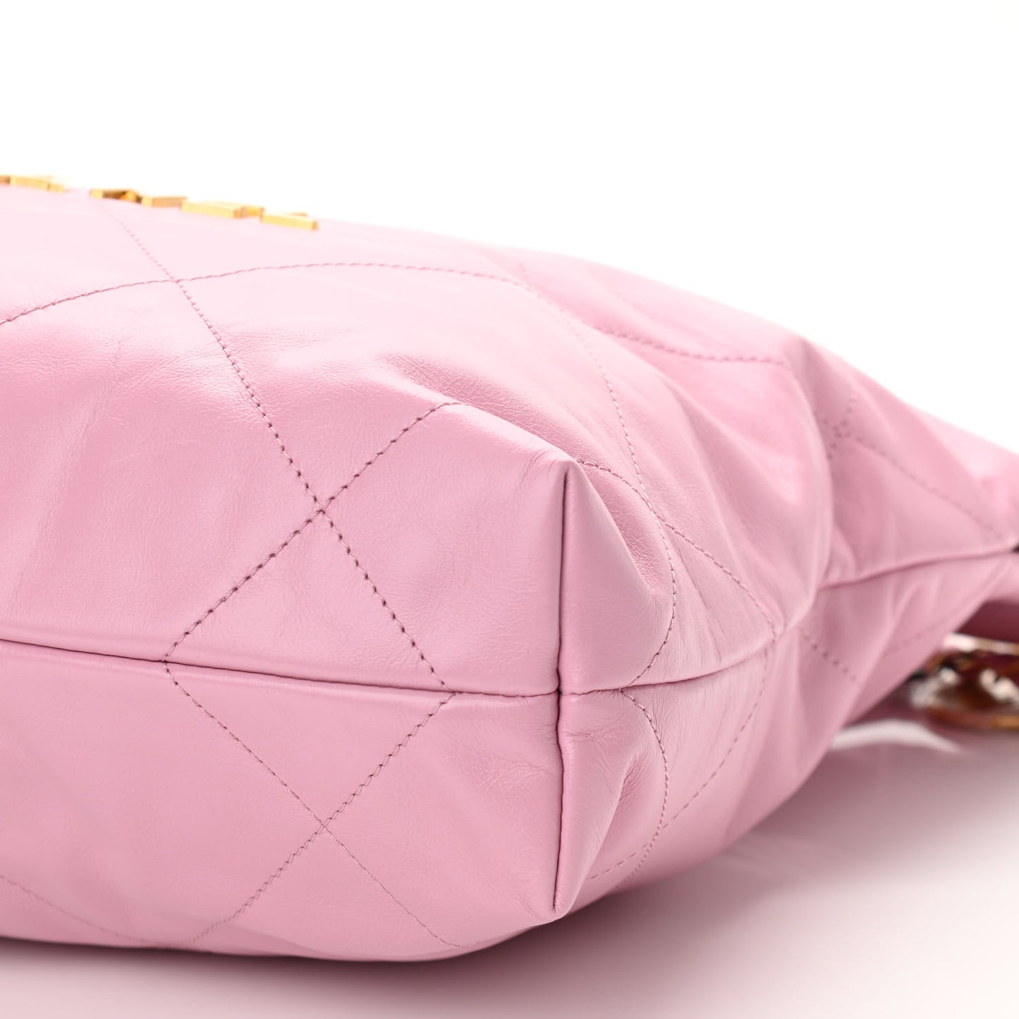 Shiny Calfskin Quilted Small Chanel 22 Pink