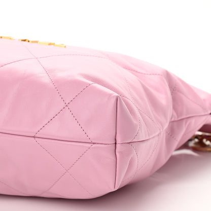 Chanel Shiny Calfskin Quilted Small Chanel 22 Pink 10 of 10