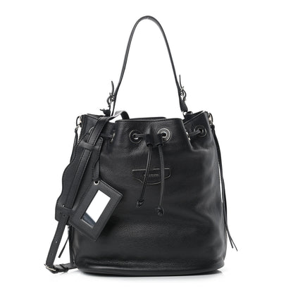 Balenciaga Veau Papier Plate Small Bucket Bag Black 1 of 9