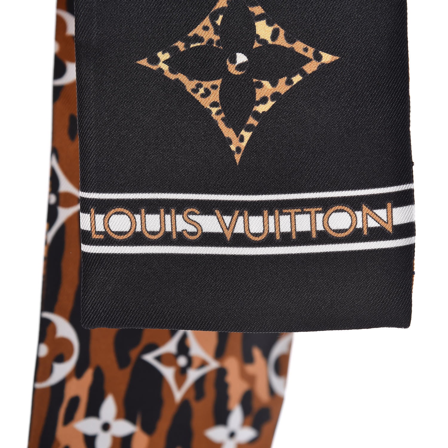 Louis Vuitton Silk Monogram Giant Jungle Bandeau Black 3 of 5
