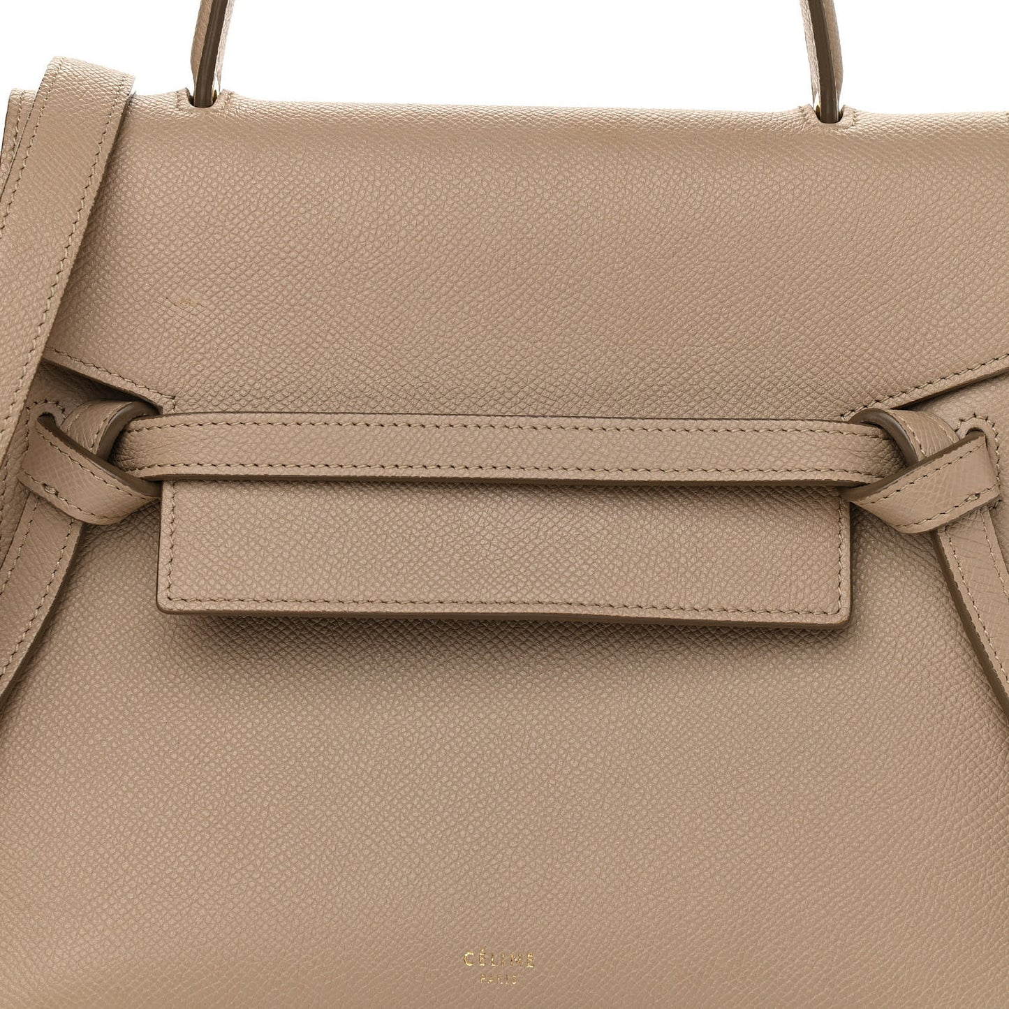 Grained Calfskin Micro Belt Bag Light Taupe