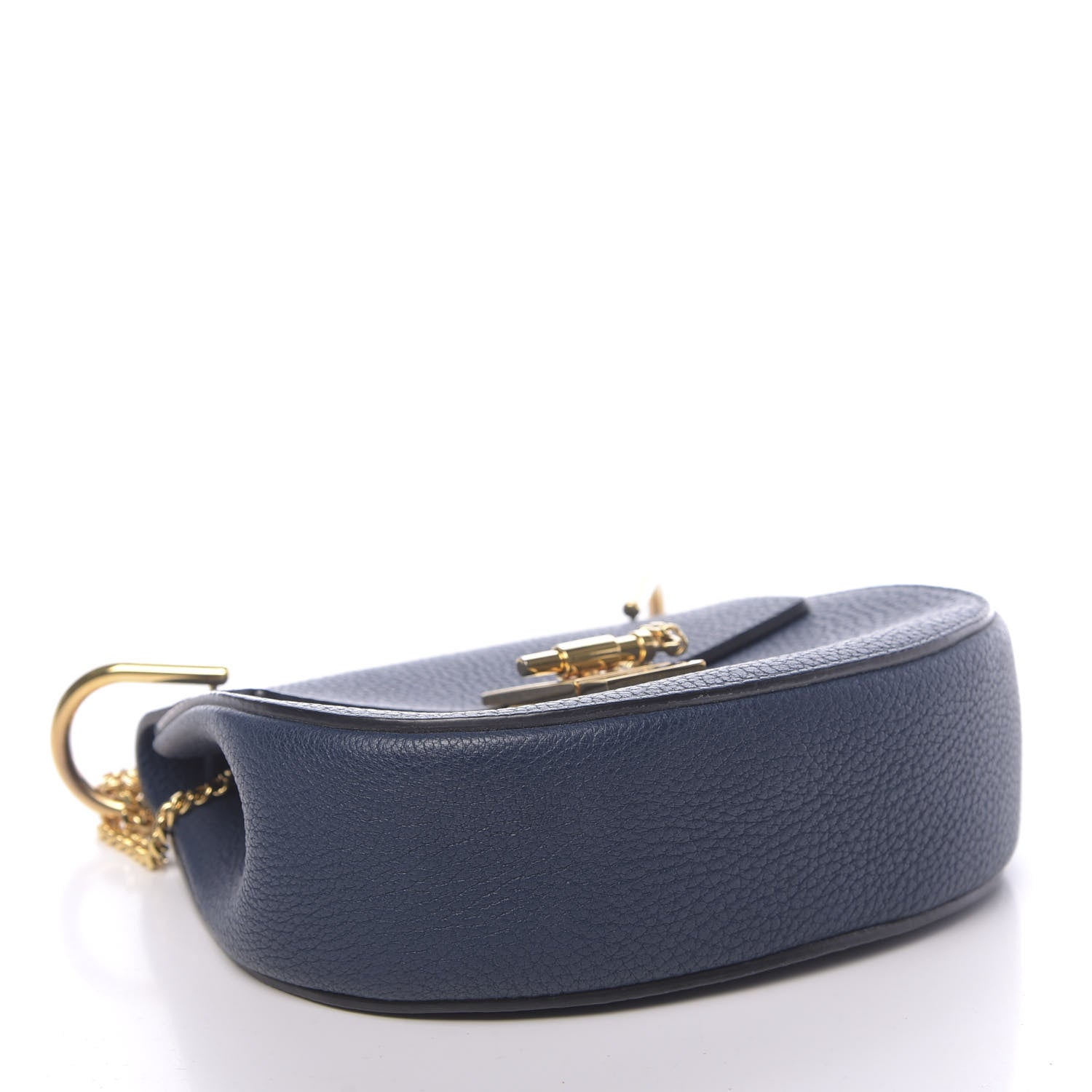 Chloe Grained Lambskin Mini Drew Shoulder Bag Royal Navy 4 of 9